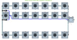 ALIEN Hydroponics RDWC 21 Pot 3 Row 36L Compact Header Kit
