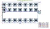 ALIEN Hydroponics RDWC 21 Pot 3 Row 36L Compact Header Kit