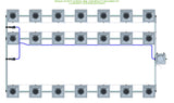 ALIEN Hydroponics RDWC 21 Pot 3 Row 36L Compact Header Kit