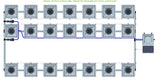 ALIEN Hydroponics RDWC 21 Pot 3 Row 36L Remote Header Kit with Air Pump