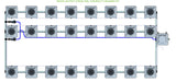 ALIEN Hydroponics RDWC 24 Pot 3 Row 20L Compact Header Kit