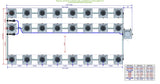 ALIEN Hydroponics RDWC 24 Pot 3 Row 20L Compact Header Kit
