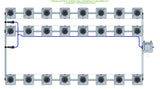 ALIEN Hydroponics RDWC 24 Pot 3 Row 20L Compact Header Kit