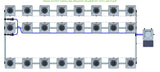 ALIEN Hydroponics RDWC 24 Pot 3 Row 20L Remote Header Kit with Air Pump