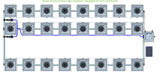 ALIEN Hydroponics RDWC 24 Pot 3 Row 36L Compact Header Kit with Air Pump