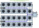ALIEN Hydroponics RDWC 24 Pot 4 Row 20L Compact Header Kit