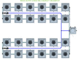 ALIEN Hydroponics RDWC 24 Pot 4 Row 36L Compact Header Kit