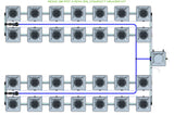 ALIEN Hydroponics RDWC 28 Pot 4 Row 20L Compact Header Kit