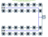 ALIEN Hydroponics RDWC 28 Pot 4 Row 20L Compact Header Kit