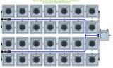 ALIEN Hydroponics RDWC 28 Pot 4 Row 36L Compact Header Kit