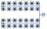 ALIEN Hydroponics RDWC 28 Pot 4 Row 36L Remote Header Kit