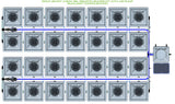 ALIEN Hydroponics RDWC 28 Pot 4 Row 36L Remote Header Kit with Air Pump