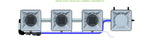 ALIEN Hydroponics RDWC 3 Pot 1 Row 20L Compact Header Kit