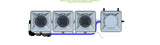 ALIEN Hydroponics RDWC 3 Pot 1 Row 20L Compact Header Kit