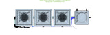 ALIEN Hydroponics RDWC 3 Pot 1 Row 36L Compact Header Kit
