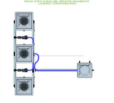 ALIEN Hydroponics RDWC 3 Pot 3 Row 36L Remote Header Kit