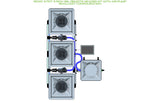 ALIEN Hydroponics RDWC 3 Pot 3 Row 36L Remote Header Kit with Air Pump