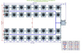 ALIEN Hydroponics RDWC 32 Pot 4 Row 20L Compact Header Kit