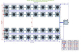 ALIEN Hydroponics RDWC 32 Pot 4 Row 20L Remote Header Kit