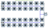 ALIEN Hydroponics RDWC 32 Pot 4 Row 36L Compact Header Kit