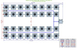 ALIEN Hydroponics RDWC 32 Pot 4 Row 36L Compact Header Kit