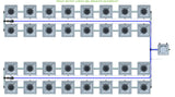 ALIEN Hydroponics RDWC 32 Pot 4 Row 36L Remote Header Kit