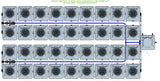 ALIEN Hydroponics RDWC 36 Pot 4 Row 20L Compact Header Kit