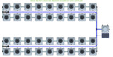 ALIEN Hydroponics RDWC 36 Pot 4 Row 20L Remote Header Kit with Air Pump