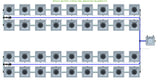ALIEN Hydroponics RDWC 36 Pot 4 Row 36L Remote Header Kit