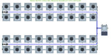ALIEN Hydroponics RDWC 36 Pot 4 Row 36L Remote Header Kit with Air Pump