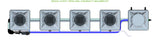 ALIEN Hydroponics RDWC 4 Pot 1 Row 20L Compact Header Kit