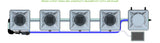 ALIEN Hydroponics RDWC 4 Pot 1 Row 20L Compact Header Kit with Air Pump