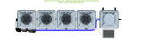 ALIEN Hydroponics RDWC 4 Pot 1 Row 20L Remote Header Kit with Air Pump