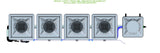 ALIEN Hydroponics RDWC 4 Pot 1 Row 36L Remote Header Kit