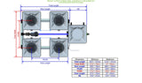 ALIEN Hydroponics RDWC 4 Pot 2 Row 20L Compact Header Kit