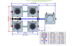 ALIEN Hydroponics RDWC 4 Pot 2 Row 20L Remote Header Kit