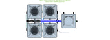 ALIEN Hydroponics RDWC 4 Pot 2 Row 20L Remote Header Kit