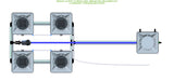 ALIEN Hydroponics RDWC 4 Pot 2 Row 20L Remote Header Kit
