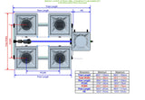 ALIEN Hydroponics RDWC 4 Pot 2 Row 36L Compact Header Kit