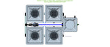 ALIEN Hydroponics RDWC 4 Pot 2 Row 36L Compact Header Kit