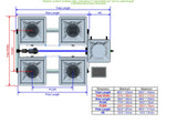 ALIEN Hydroponics RDWC 4 Pot 2 Row 36L Compact Header Kit with Air Pump