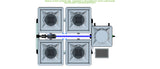 ALIEN Hydroponics RDWC 4 Pot 2 Row 36L Compact Header Kit with Air Pump
