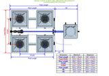 ALIEN Hydroponics RDWC 4 Pot 2 Row 36L Remote Header Kit