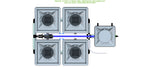ALIEN Hydroponics RDWC 4 Pot 2 Row 36L Remote Header Kit