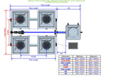 ALIEN Hydroponics RDWC 4 Pot 2 Row 36L Remote Header Kit with Air Pump