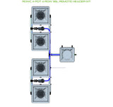 ALIEN Hydroponics RDWC 4 Pot 4 Row 36L Remote Header Kit