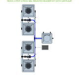 ALIEN Hydroponics RDWC 4 Pot 4 Row 36L Remote Header Kit with Air Pump