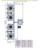 ALIEN Hydroponics RDWC 4 Pot 4 Row 36L Remote Header Kit with Air Pump