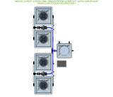 ALIEN Hydroponics RDWC 4 Pot 4 Row 36L Remote Header Kit with Air Pump