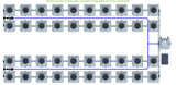 ALIEN Hydroponics RDWC 40 Pot 4 Row 20L Compact Header Kit with Air Pump